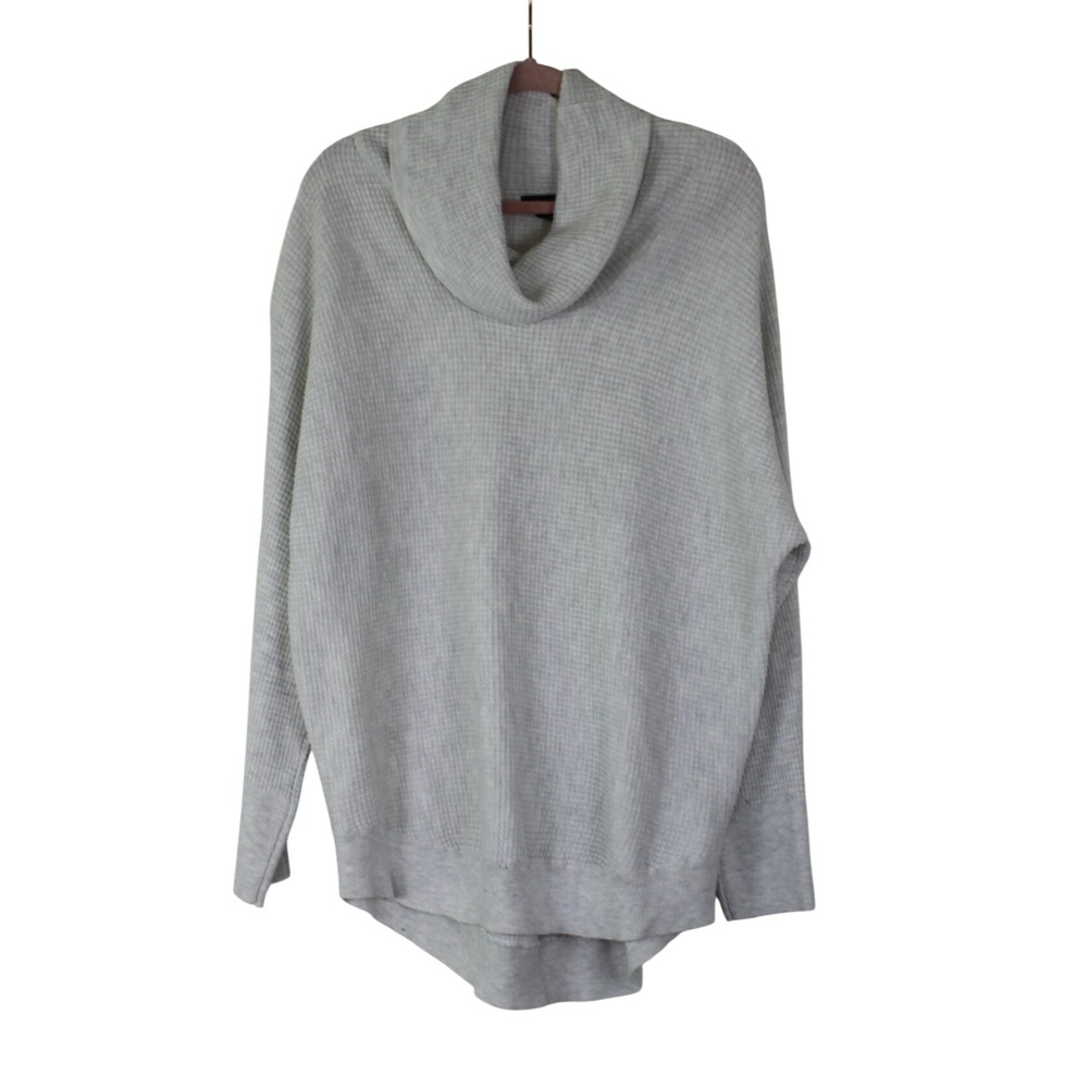 Cynthia Rowley Cozy Chic Cabincore Cream Waffle Knit Cowl Neck Sweater 1X
